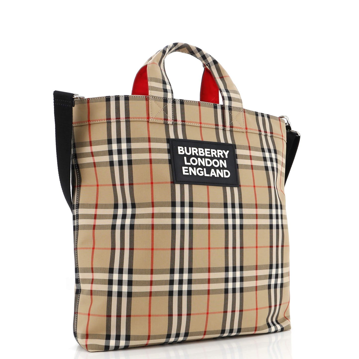 Artie Convertible Tote Bag Vintage Check Canvas
