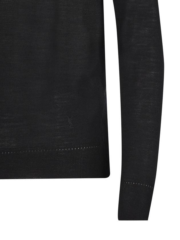 Saint Laurent Cassandre Wool Turtle Neck Black