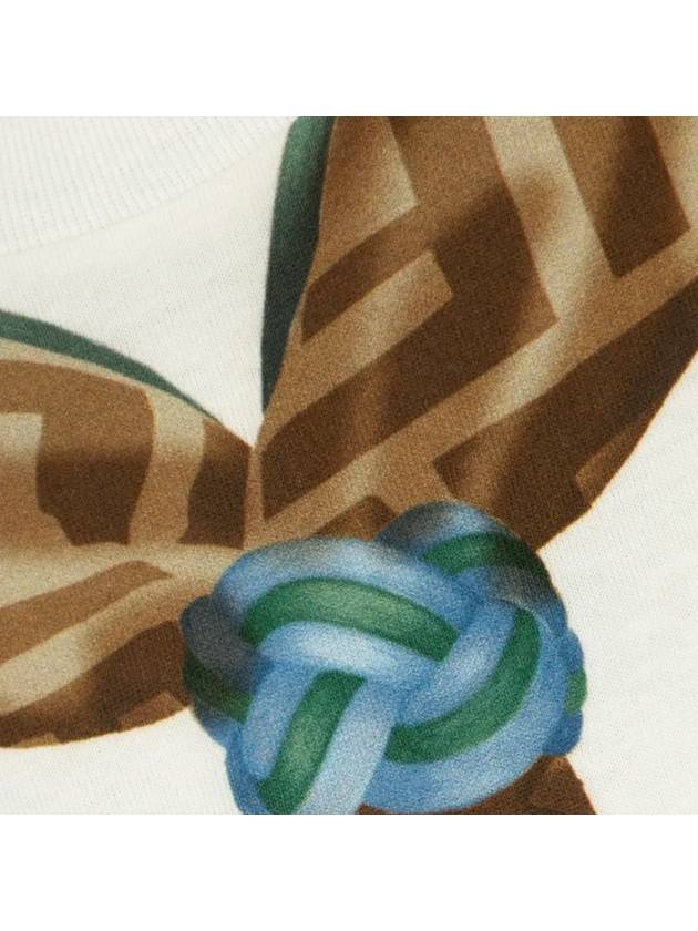 Fendi Kids FF Logo Scarf T Shirt JUI180 7AJ F0TU9