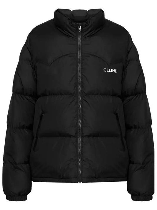 CELINE Western Light Weight Nylon Puffer Padding Black