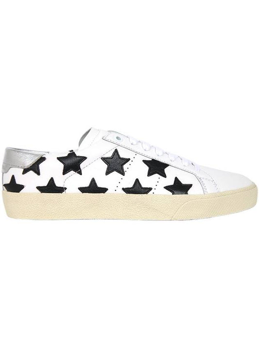 Saint Laurent Star Leather Low Top Sneakers Black White