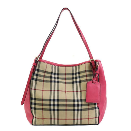 Burberry  pink Nylon Canvas Leather Shoulder Bag ()