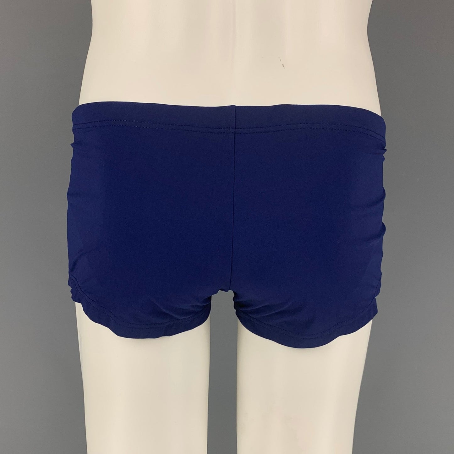PRADA Size M Blue White Color Block Nylon Drawstring Speedo
