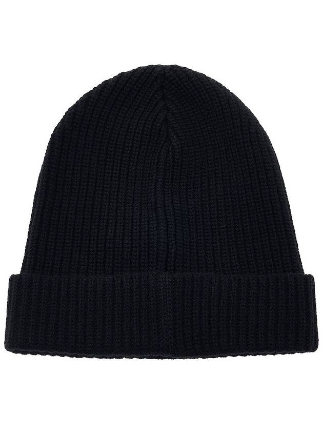 CELINE Embroidered Logo Wool Beanie Black