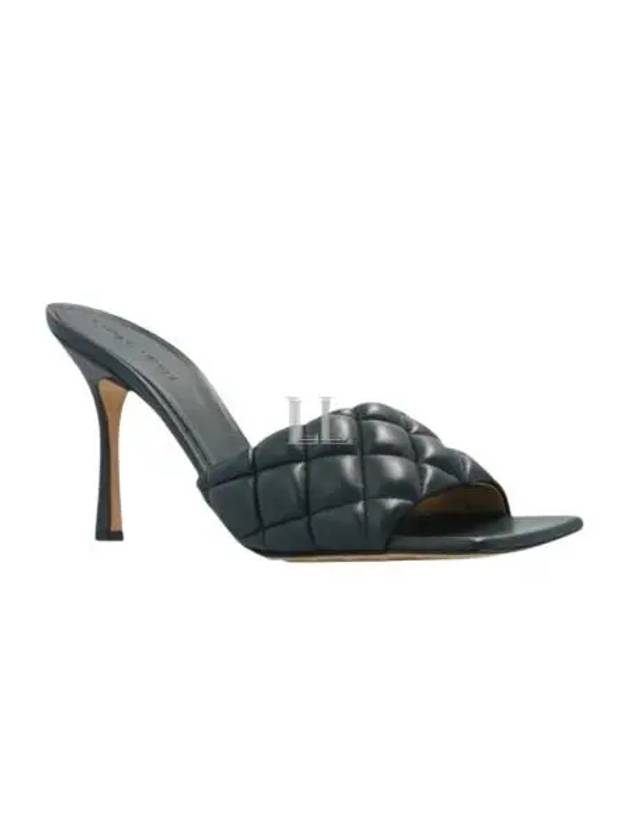 Bottega Veneta Quilted Nappa Sandal Heels Inkwell