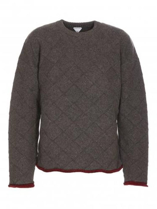 Bottega Veneta Intrecciato Knit Top Grey