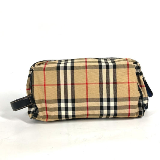 Burberry   Leather Canvas Clutch Bag Pouch ()