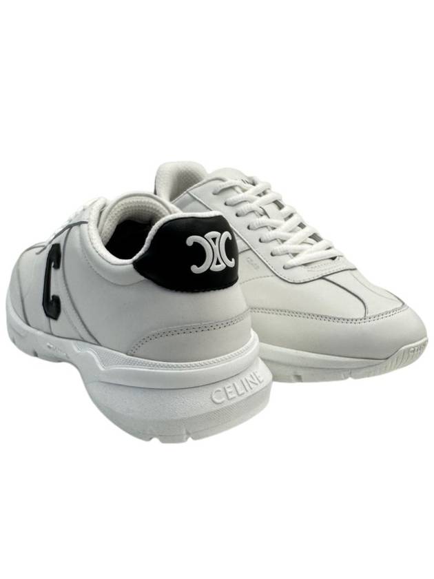 CELINE Runner CR02 Calfskin Lace-Up Low Top Sneakers White