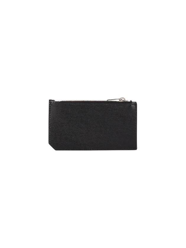 Saint Laurent Leather Zipper Classic Fragment Card Wallet Black