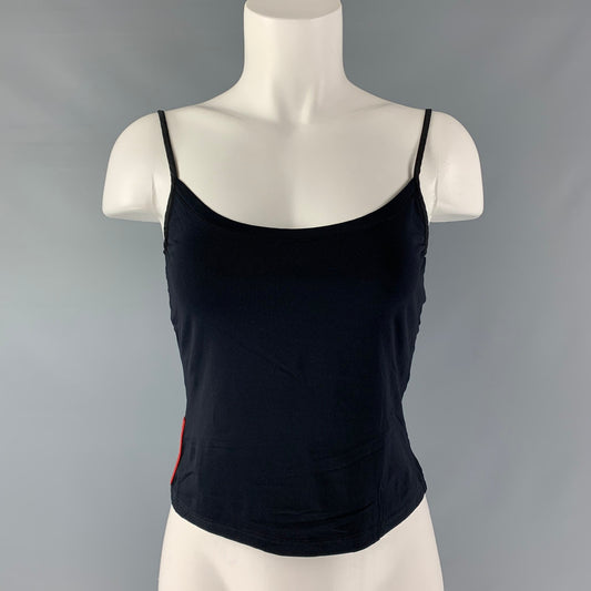 PRADA Size S Black Nylon &  Elastane Solid Camisole Casual Top