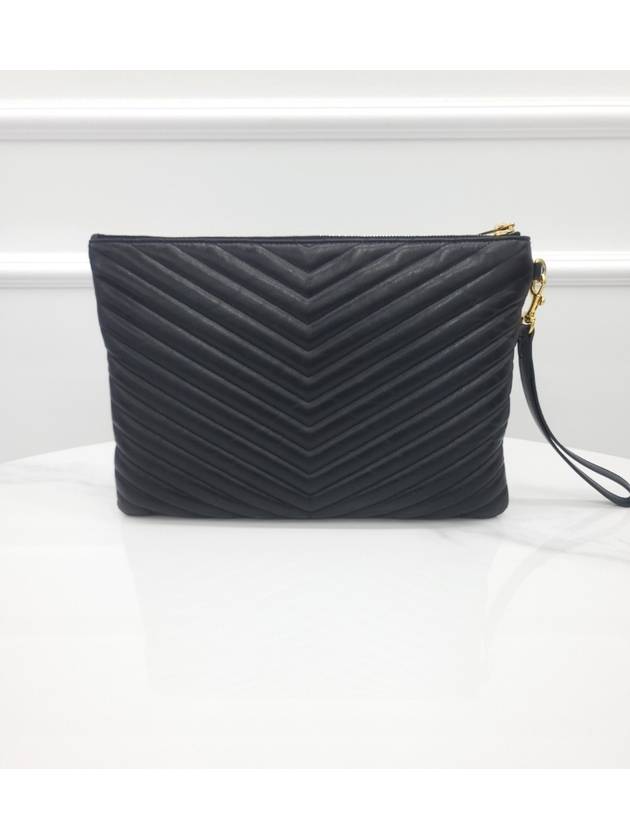 Saint Laurent Yip New Medium Gold Clutch Bag
