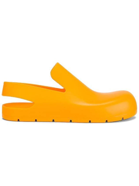 Bottega Veneta Puddle River Rubber Clog Sandals Tangerine