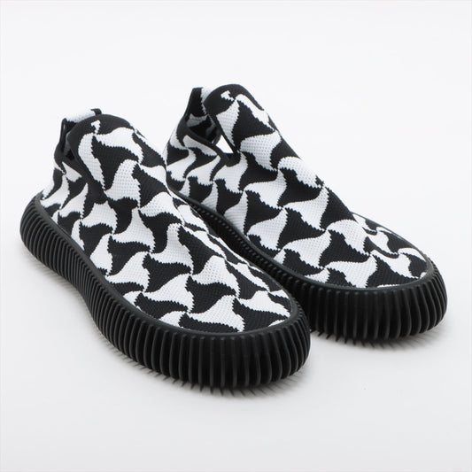 Bottega Veneta  Fabric Slippon 43 Men Black x White Lattice Slippers