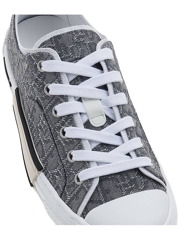 B23 Oblique Canvas Low Top Sneakers Ruthenium Dior