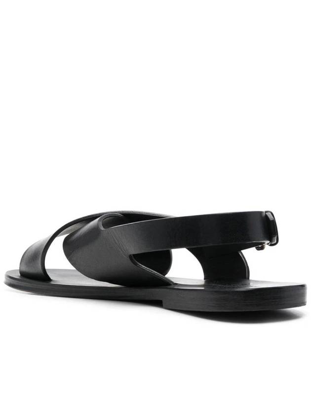 Saint Laurent Mojave Cross Strap Sandals Black