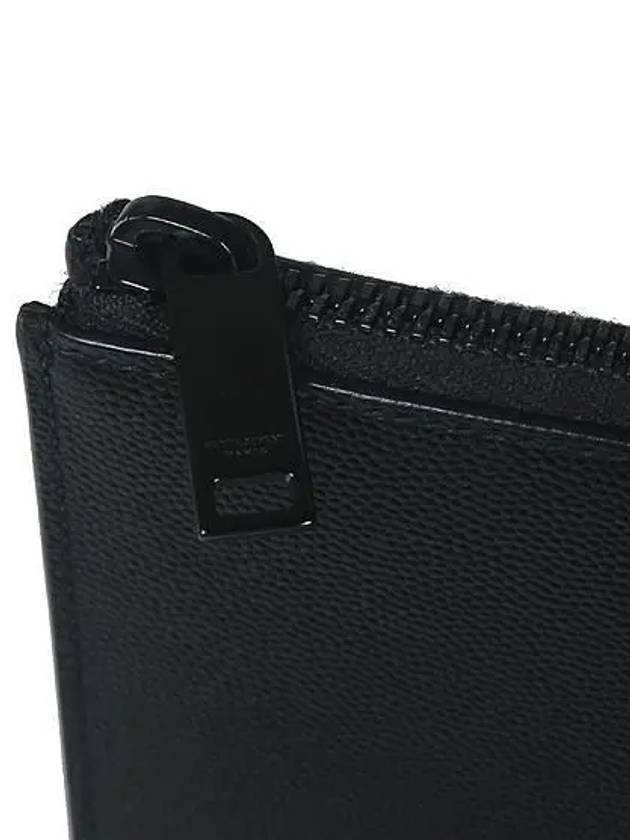 Saint Laurent 534680 YSL black logo caviar clutch bag 1