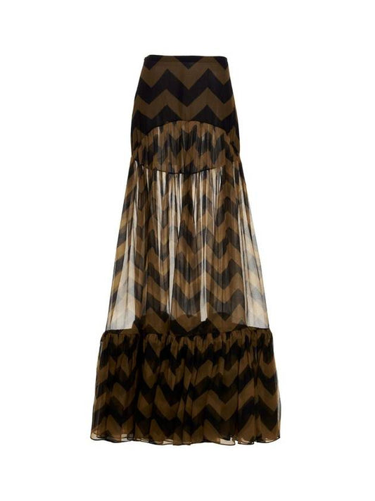 Saint Laurent SS skirt lunga chevron 723489Y3G161107