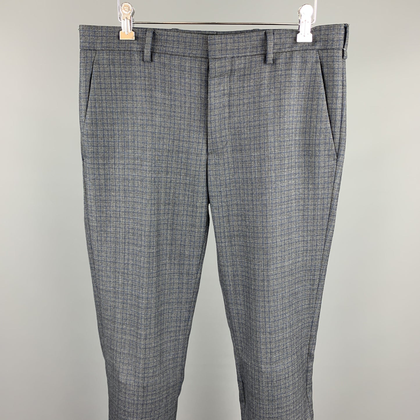 PRADA Size 30 Gray Wool Button Fly Dress Pants