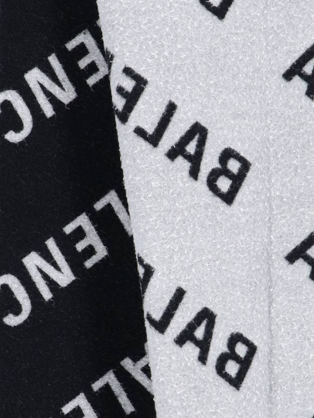 Balenciaga All-Over Logo Muffler Black