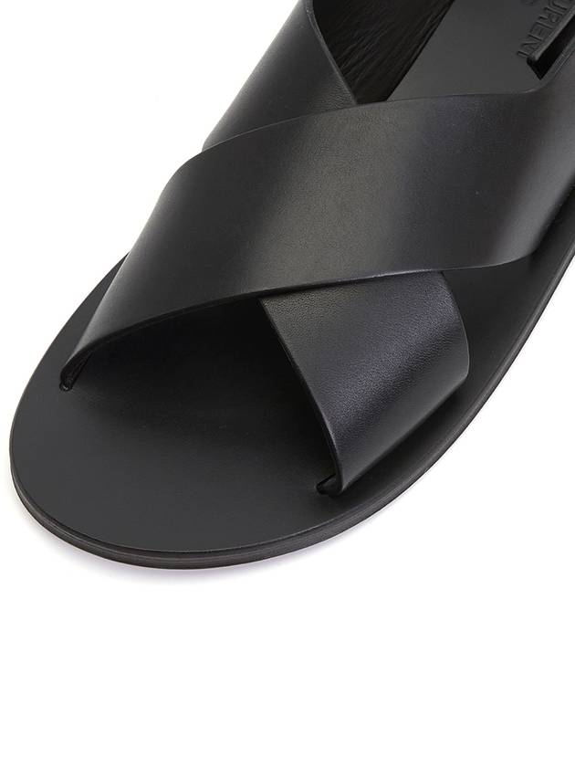 Saint Laurent Mojave Cross Strap Sandals Black