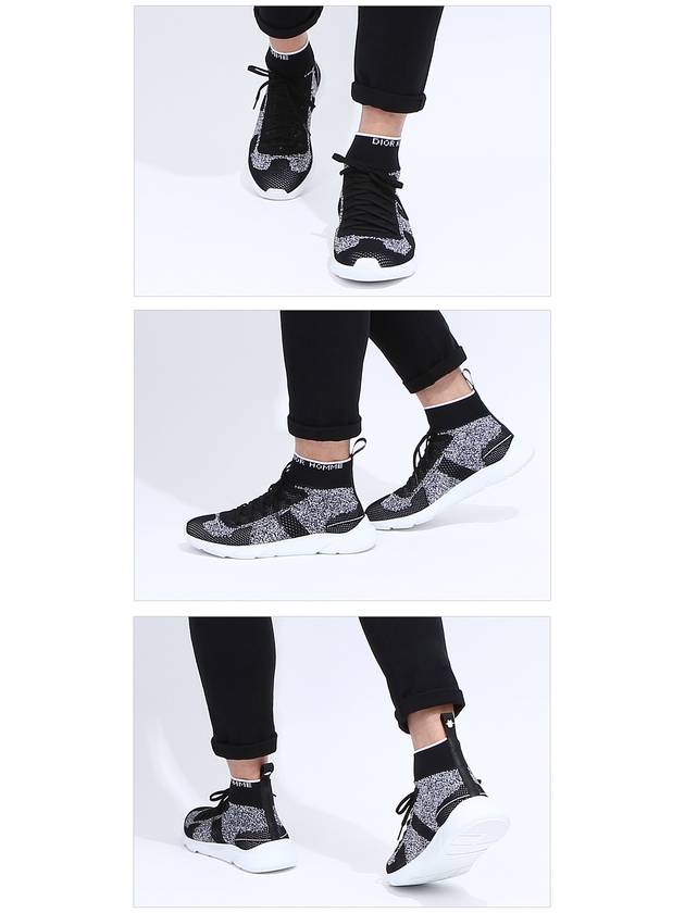 B21 Socks Knit High Top Sneakers Black Dior