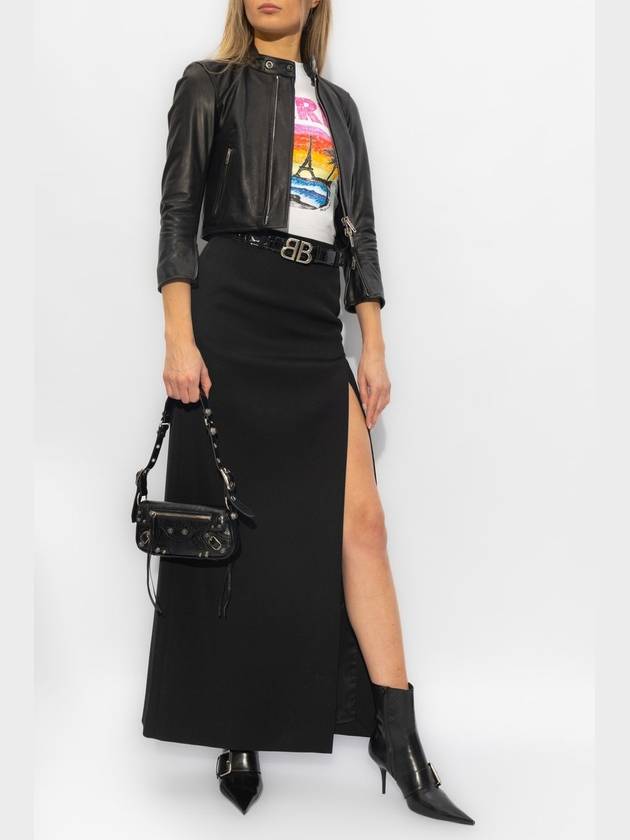 Balenciaga Knife Buckle Middle Boots Black
