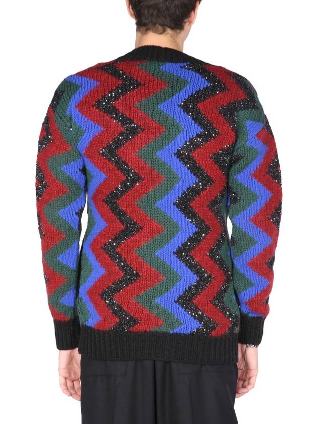 Saint Laurent Men's Wool Blend Jacquard Cardigan