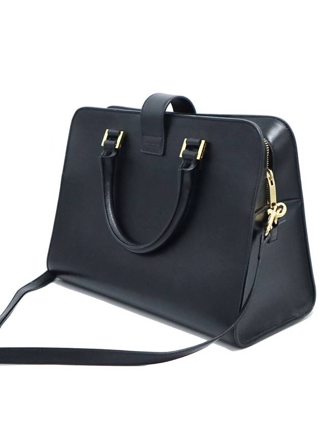 Saint Laurent Saint Laurent 472469 Black Leather Gold Cabas Small 2WAY