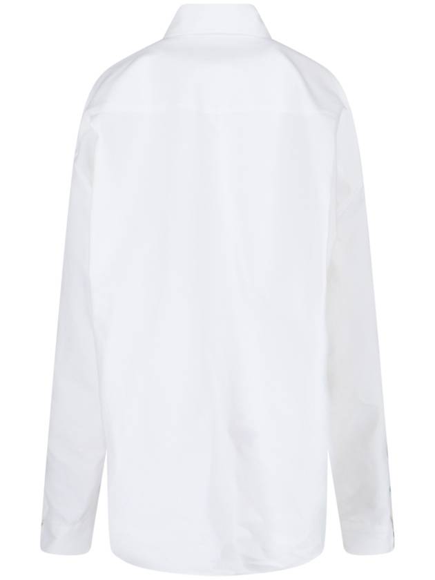 Balenciaga Outerwear Large Fit Shirt White