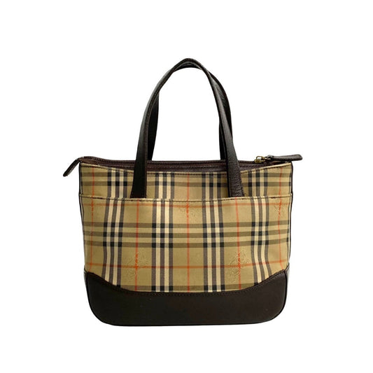Burberry  Canvas Leather Handbag Tote Bag ()