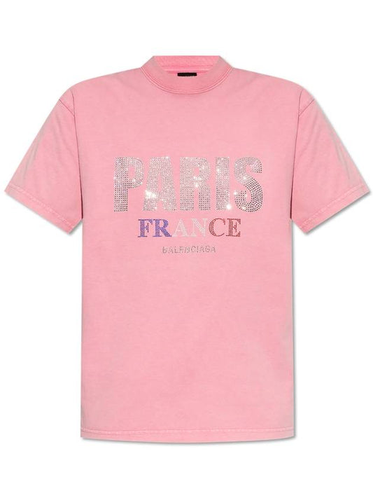 Balenciaga Balenciaga T-shirt With Logo, Women's, Pink