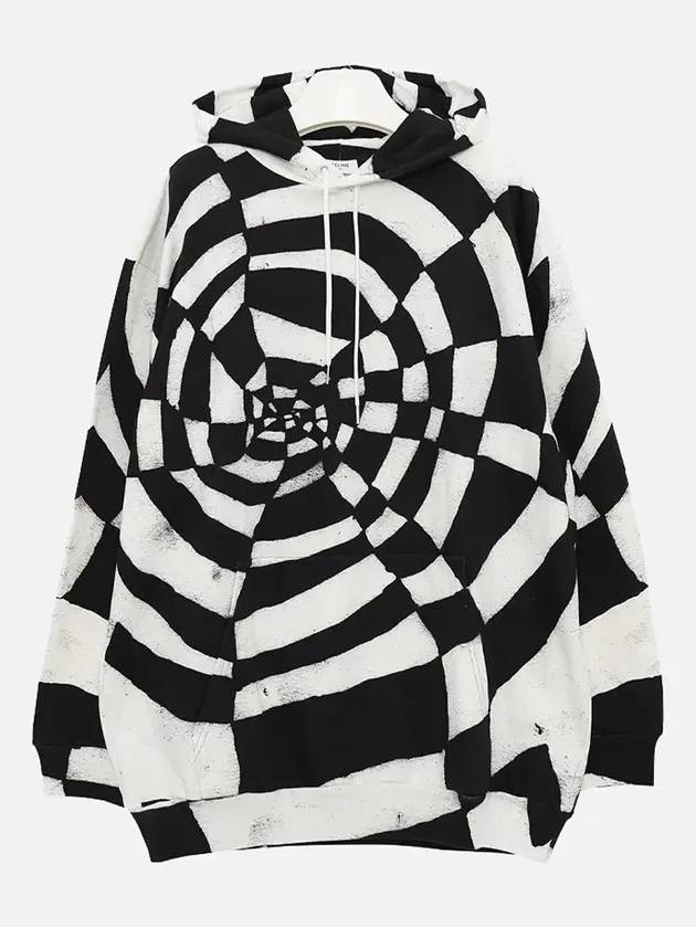 CELINE Artist Print Fleece Hoodie Black