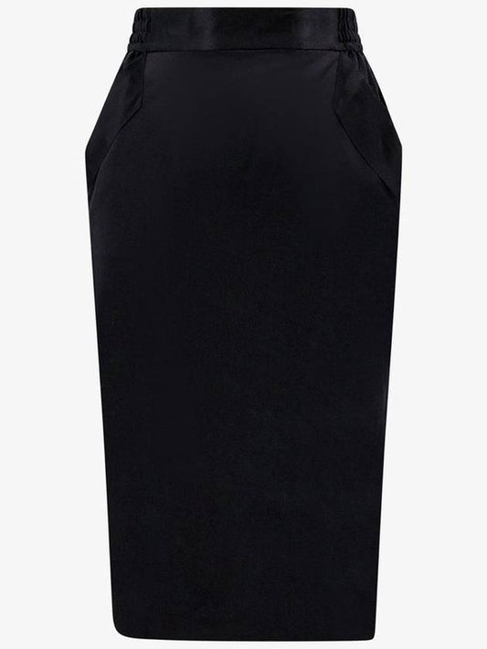 Saint Laurent 23 fw Silk Skirt WITH Back Slit 767245Y6H401000 B0650654579