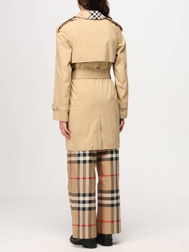 Burberry Vintage Check Cotton Trench Coat Beige