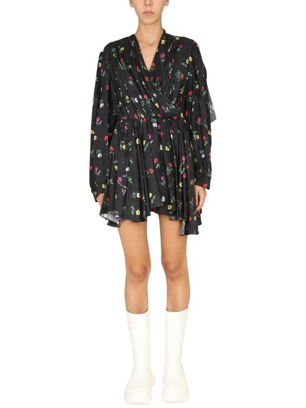 Balenciaga floral print dress
