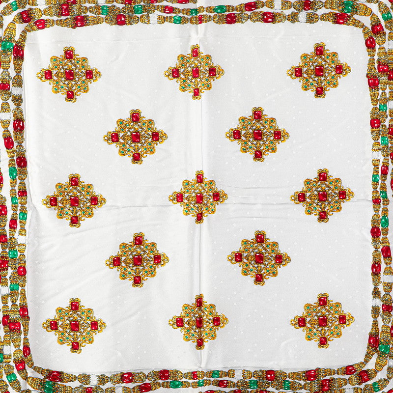 Chanel Silk Jewelry Pattern Scarf