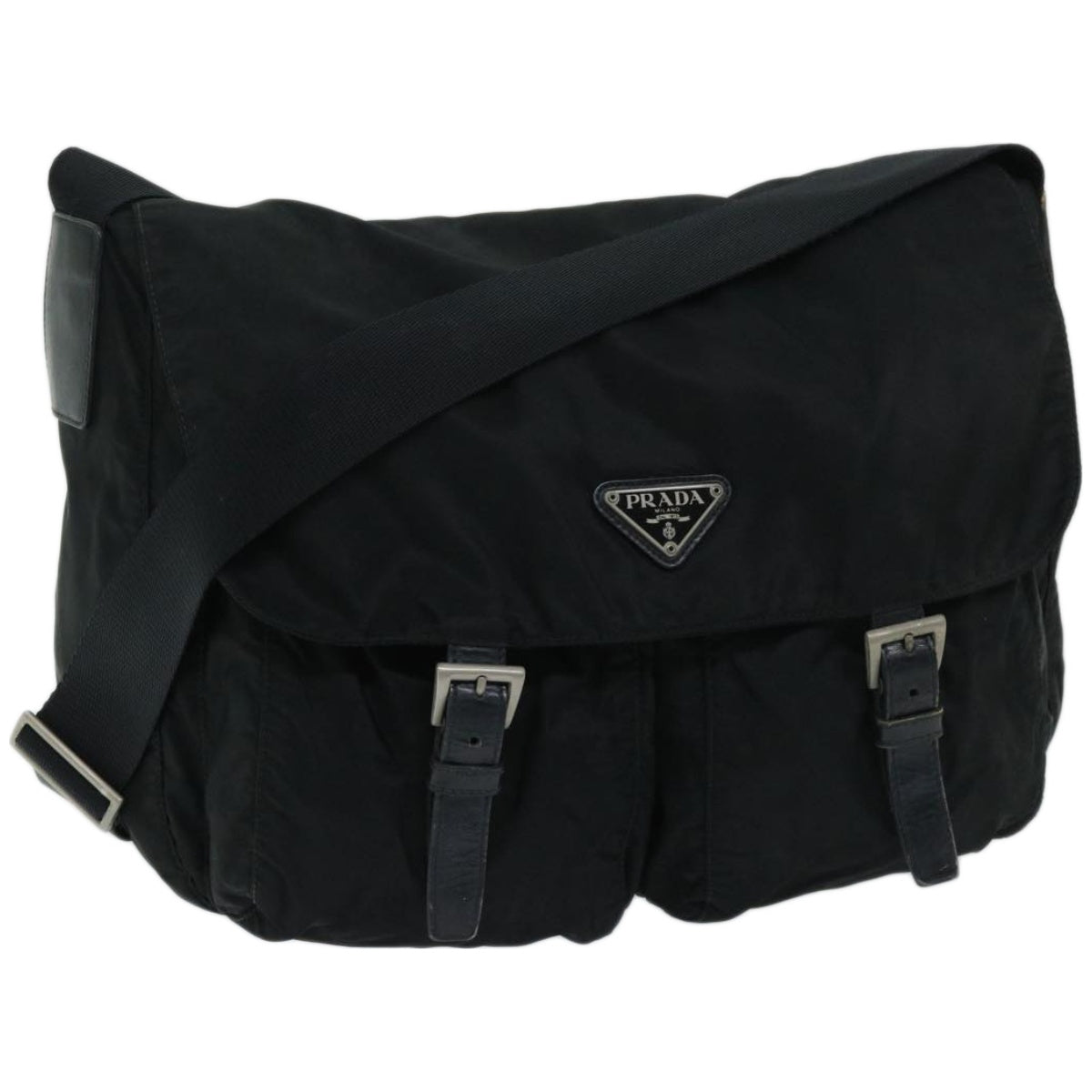 PRADA Shoulder Bag Nylon Black  fm3211