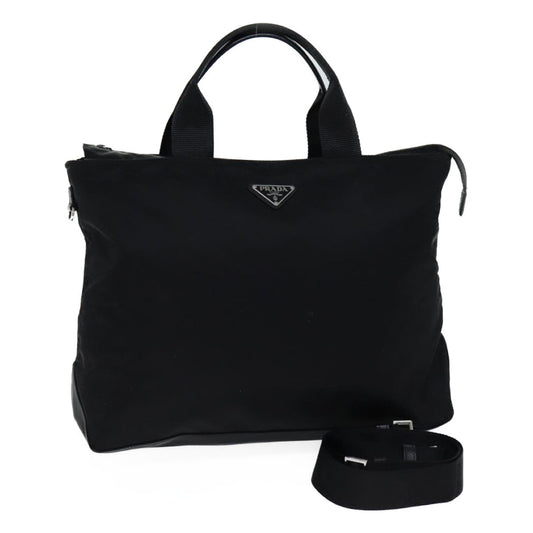 PRADA Hand Bag Nylon 2way Black  fm3363