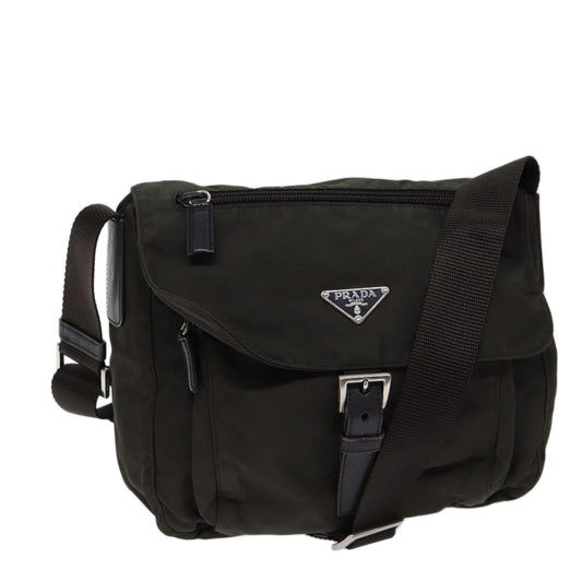 PRADA Shoulder Bag Nylon Khaki  fm3370