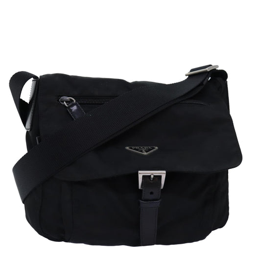 PRADA Shoulder Bag Nylon Black  fm3426