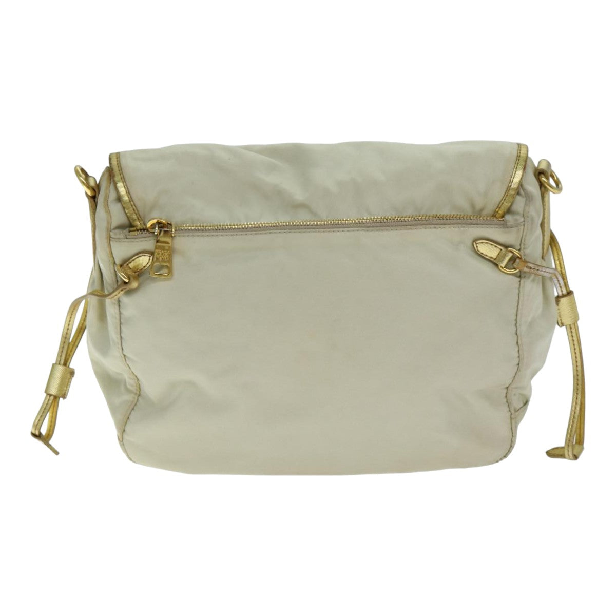 PRADA Shoulder Bag Nylon Beige  fm3522