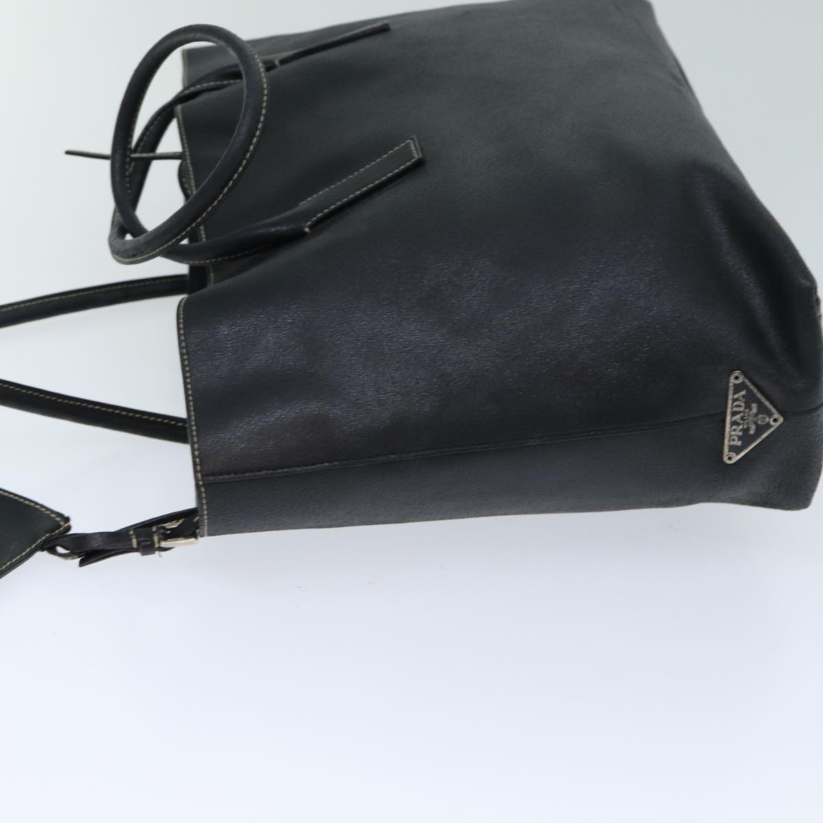 PRADA Tote Bag Leather Black  fm3524
