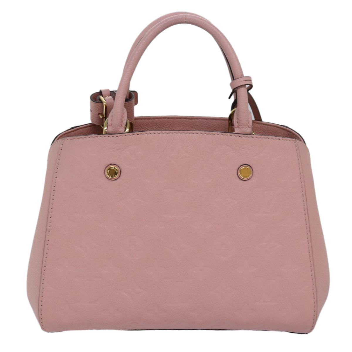LOUIS VUITTON Monogram Empreinte Montaigne BB Bag Pink Rose M44123 fm3558A