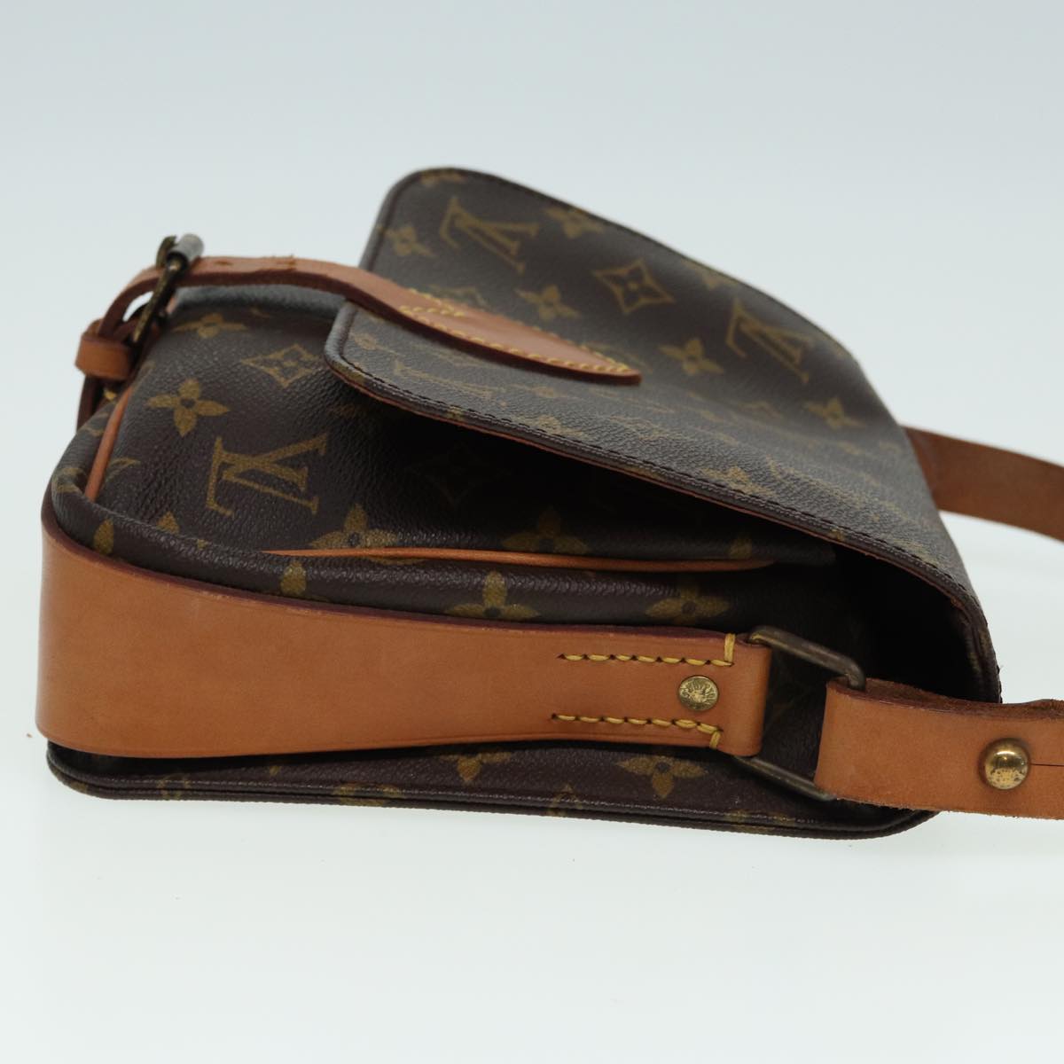 LOUIS VUITTON Monogram Cartouchiere MM Shoulder Bag M51253 LV fm3592