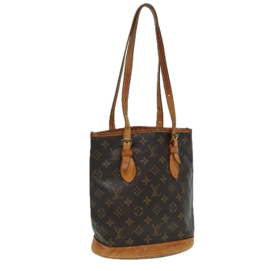 LOUIS VUITTON Monogram Bucket PM Shoulder Bag M42238 LV fm3598