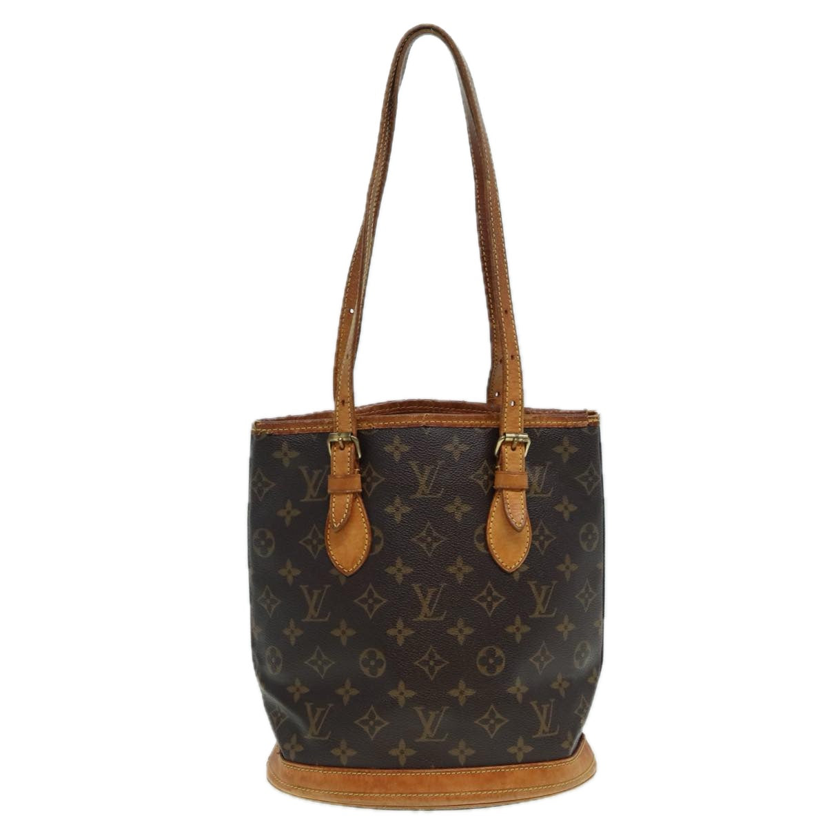 LOUIS VUITTON Monogram Bucket PM Shoulder Bag M42238 LV fm3598