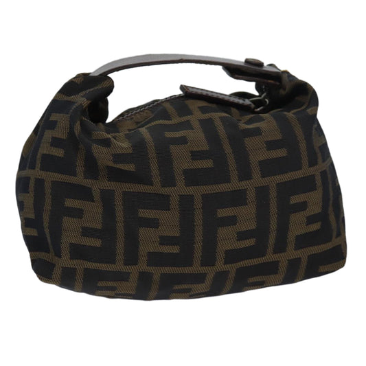 FENDI Zucca Canvas hand Pouch Brownfm3631