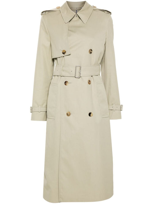 Burberry Women Cotton Blend Long Trench Coat