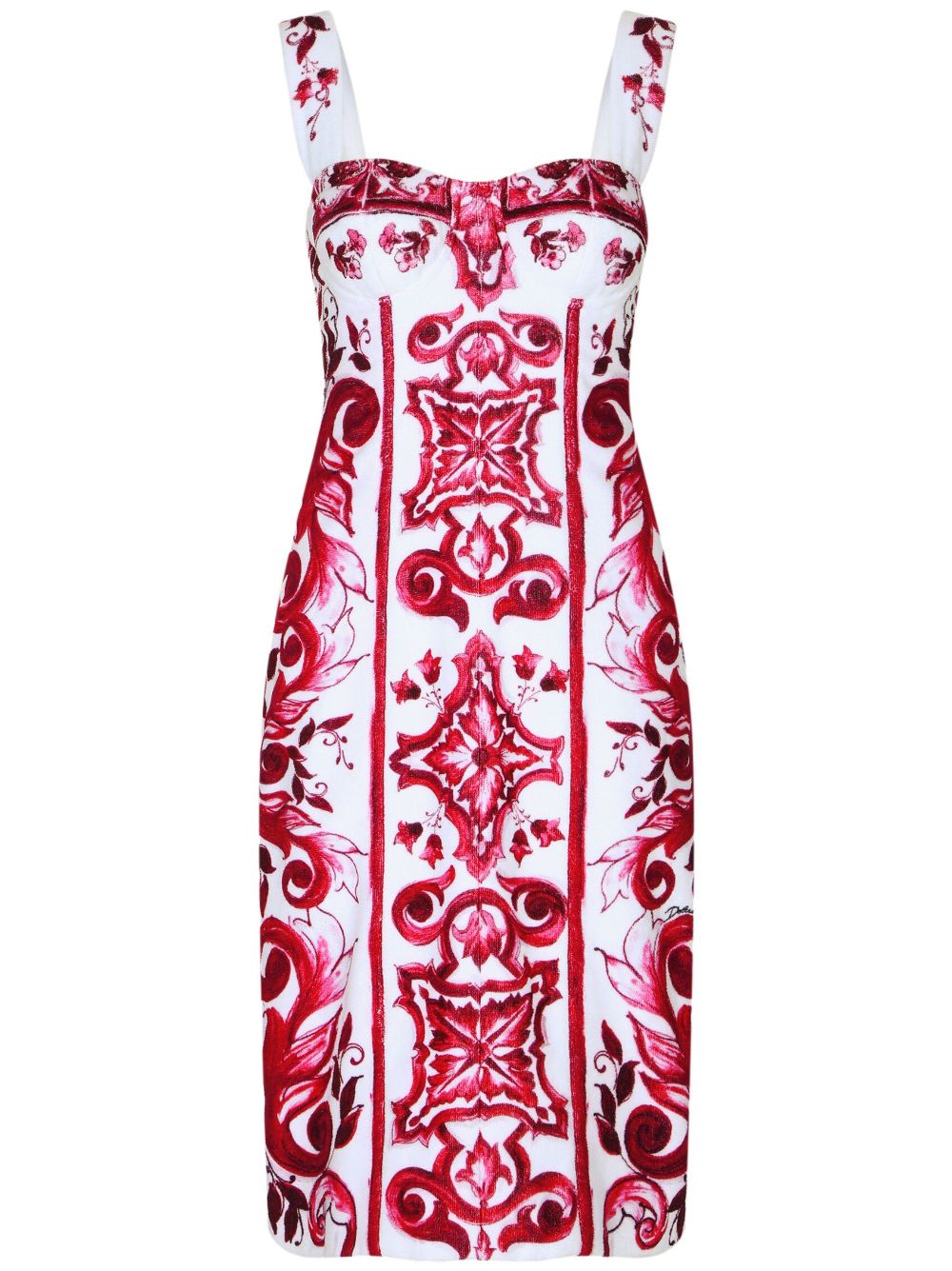 Dolce & Gabbana Women Maiolica Printed Tubino Dress