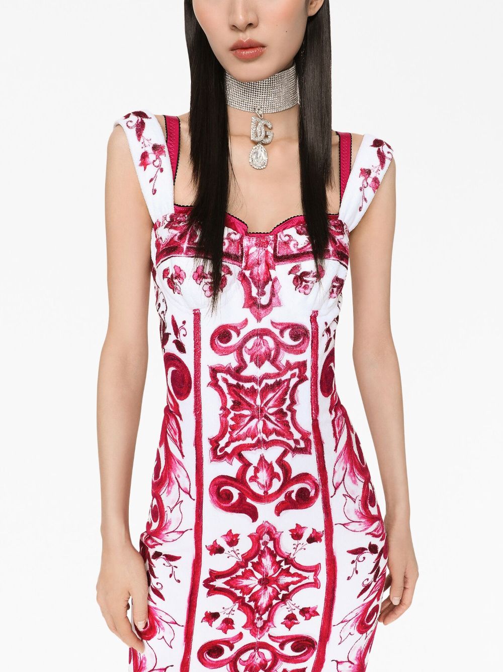 Dolce & Gabbana Women Maiolica Printed Tubino Dress